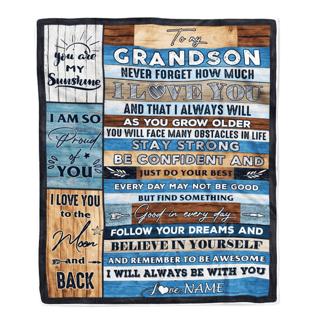 Personalized Grandma Quilt/Fleece Throw Blanket - Gift Idea For Grandma/Christmas - Up to 10 Kids -  Grandma