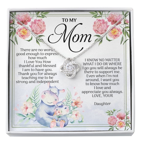 Personalized To My Mom Knot Necklace Mom Daughter Necklace For Mom Mother Jewelry Gift From Daughter Mother's Day Gift