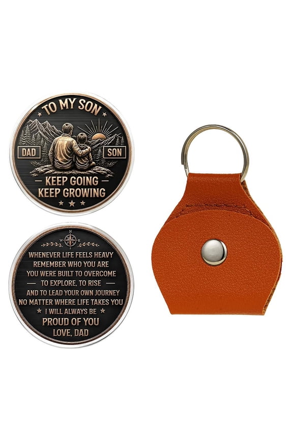 Personalized To My Son Pocket Hug Coin from Dad, New Inspirational Gift