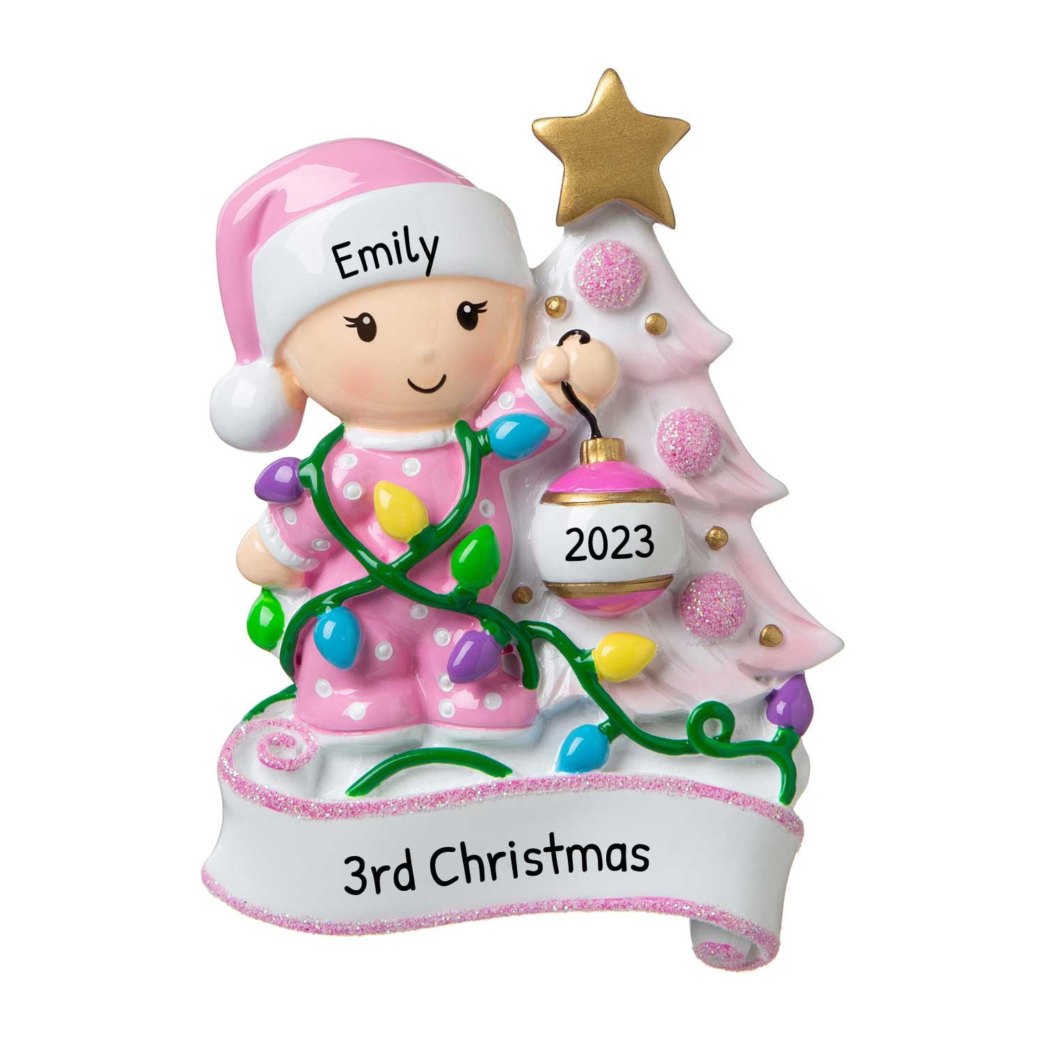 Personalized Toddler Christmas Ornament 2024 Baby's 2nd Christmas