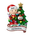 thumbnail image 1 of Personalized Toddler Christmas Ornament 2024 - Baby's 2nd Christmas Ornament 2024 - Baby Christmas Ornament Baby Decorating Christmas Tree Ornament Red and Green - Free Customization, 1 of 10