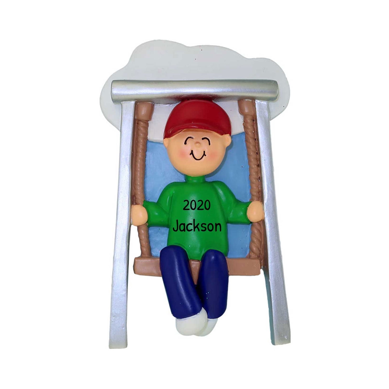 Babys personalized 2nd christmas ornament