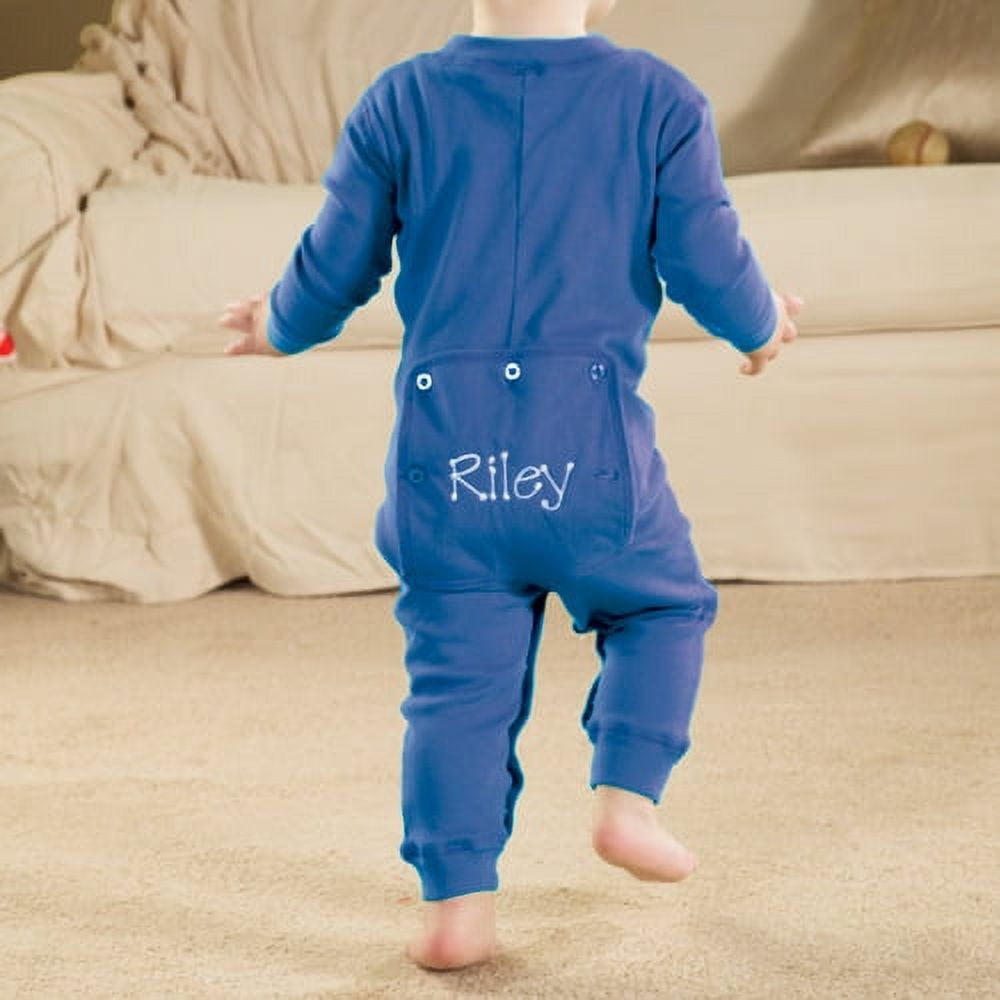Personalized Toddler Long Johns, Royal Blue