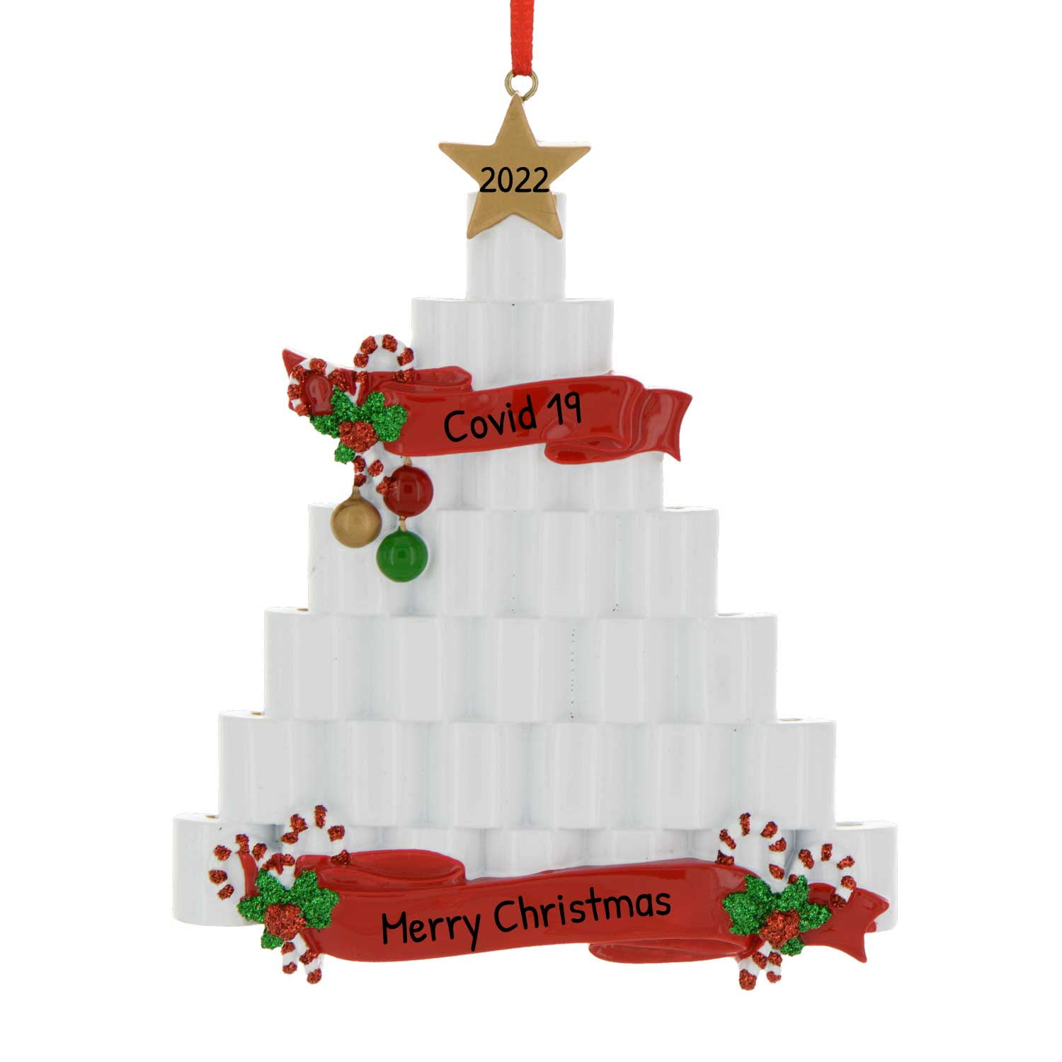 Personalized Toilet Paper Ornament 2024 Christmas Ornament Toilet