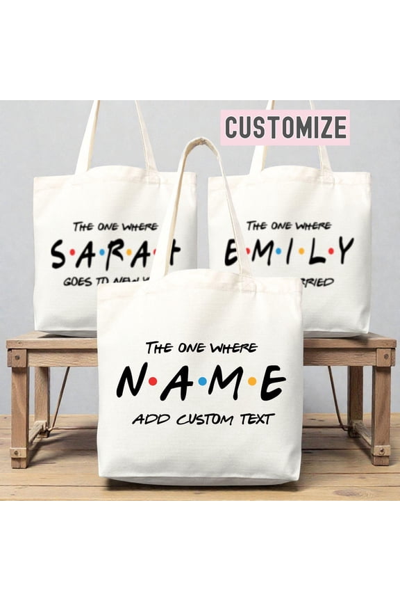 Personalized Tote Bag Friends Gift Bag Custom Tote Shopper Bag Custom Gift For Her Persona