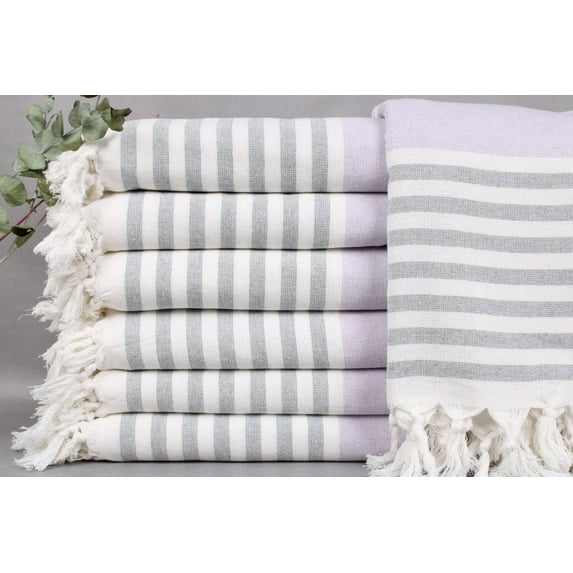 Personalized Towel, Turkish Bath Towel, Lilac Towel, Striped Towel, 40x67 Inches Bridesmaid Towel Gift, Turkey Peshtemal, Yoga Towel,