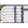 thumbnail image 1 of Personalized Towels, Custom Towel, White-Navy Blue Towel, Striped Towel, 40x71 Inches Wedding Favor, Warm Towel, Fitness Towel,, 1 of 9