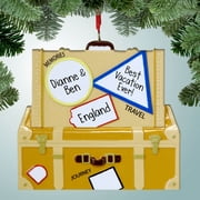 Travel Suitcase Christmas Ornament - Vacation Lover - Traveling - Packing for Vacations - Great Gift Ideas