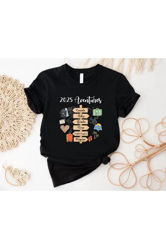 Personalized Travel T-Shirt Custom Vacation Destination Graphic Tee Matching Trip Shirt