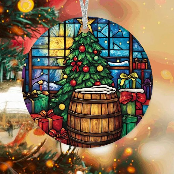 Personalized Tree with Barrel Aging Tree Ornaments, Tree with Barrel Aging Xmas Gifts Ideas, Tree with Barrel Aging Christmas Dcor, Xmas Decorations T9yaLb
