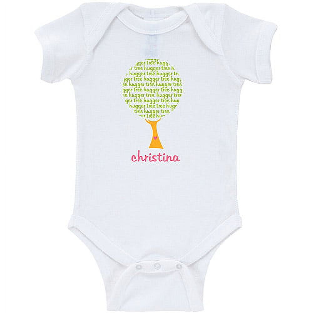 Personalized Tree Hugger Baby Girl Creeper