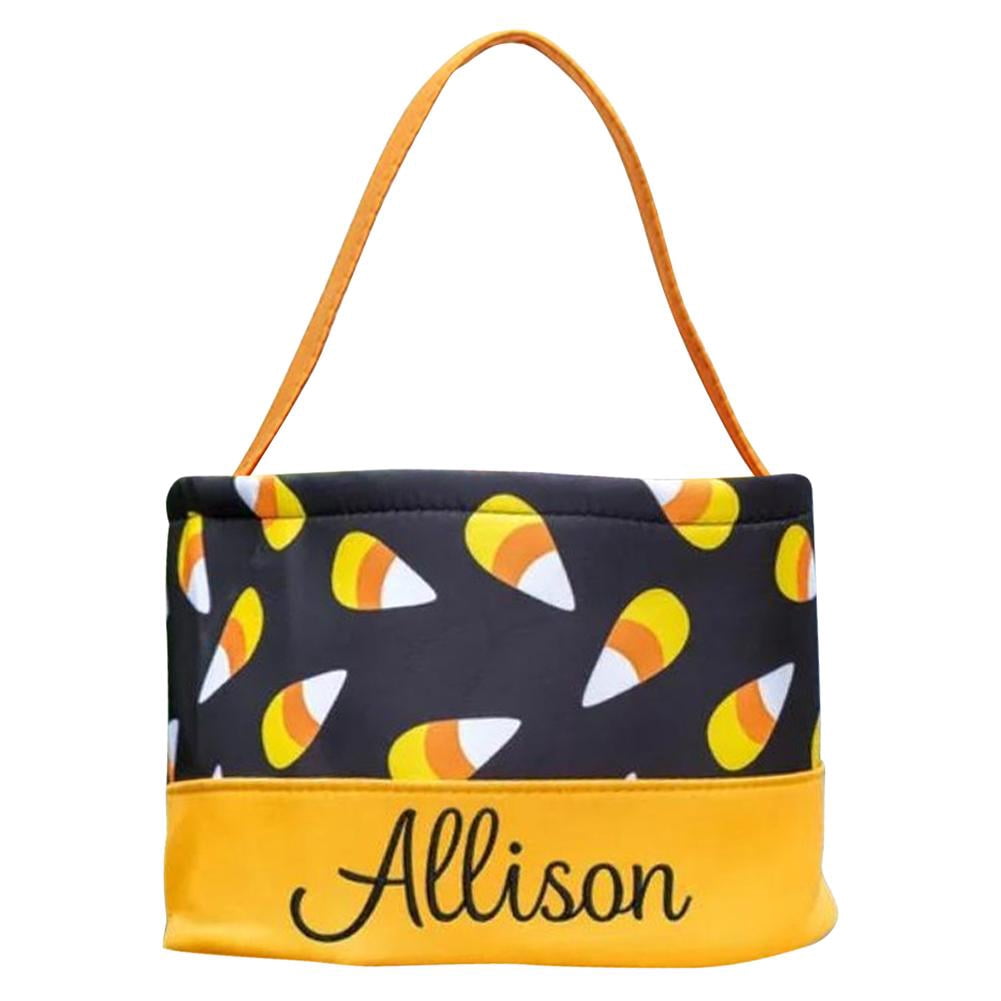 Personalized Trick or Treat Bucket, Custom Halloween Candy Corn Basket ...