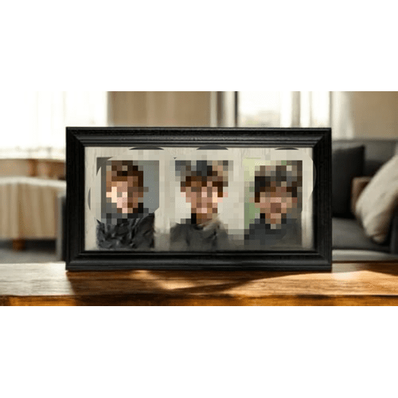Personalized Triple 5x7 Photo Frame - Custom Name, Text, or Date | Choice of Frame & Mat Insert | Perfect for Birthdays, Weddings, and Gifts$$Home Decor, Kitchen, & Other