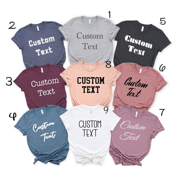 Personalized Tshirt Custom TShirts Custom Shirt Personalized Shirt Custom Shirt Printing C