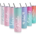 thumbnail image 1 of Personalized Tumbler 20 OZ Custom Skinny Tumbler With Lid And Straw Custom Cup Gifts For Girlfriend Boyfriends Men Personalized Gifts For Women Girls Multi Design Styles With Various Kinds Of Colors, 1 of 5