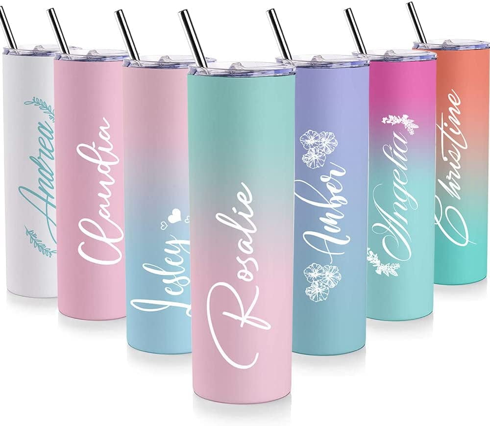 Personalized Tumblers, Stainless Steel 20 oz Tumbler w/Lid | 13 Designs |  Personalized Cups Double W…See more Personalized Tumblers, Stainless Steel