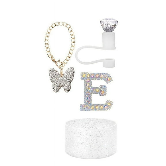 Personalized Tumbler Accessories for StanleyCup, Initials Decorations, Leak Stopper, Straw Cover Cap, Letter Charms