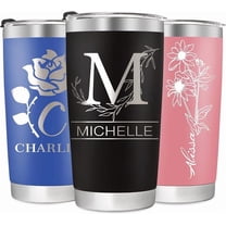 Personalized Tumblers, Personalized Birthday Gifts for Men Women, Custom 20/40oz Stainless Steel Coffee Tumbler with Lids and Straws, Custom Travel Cup