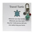 thumbnail image 1 of Personalized Turtle Keychain with 26 Initial Letters Handmade Gemstone Jewelry Pendant Travel Gift for Family Friends (9x9cm), 1 of 3