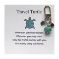 thumbnail image 1 of Personalized Turtle Keychain with Initial Charm Gemstone Pendant Travel Gift, 1 of 3