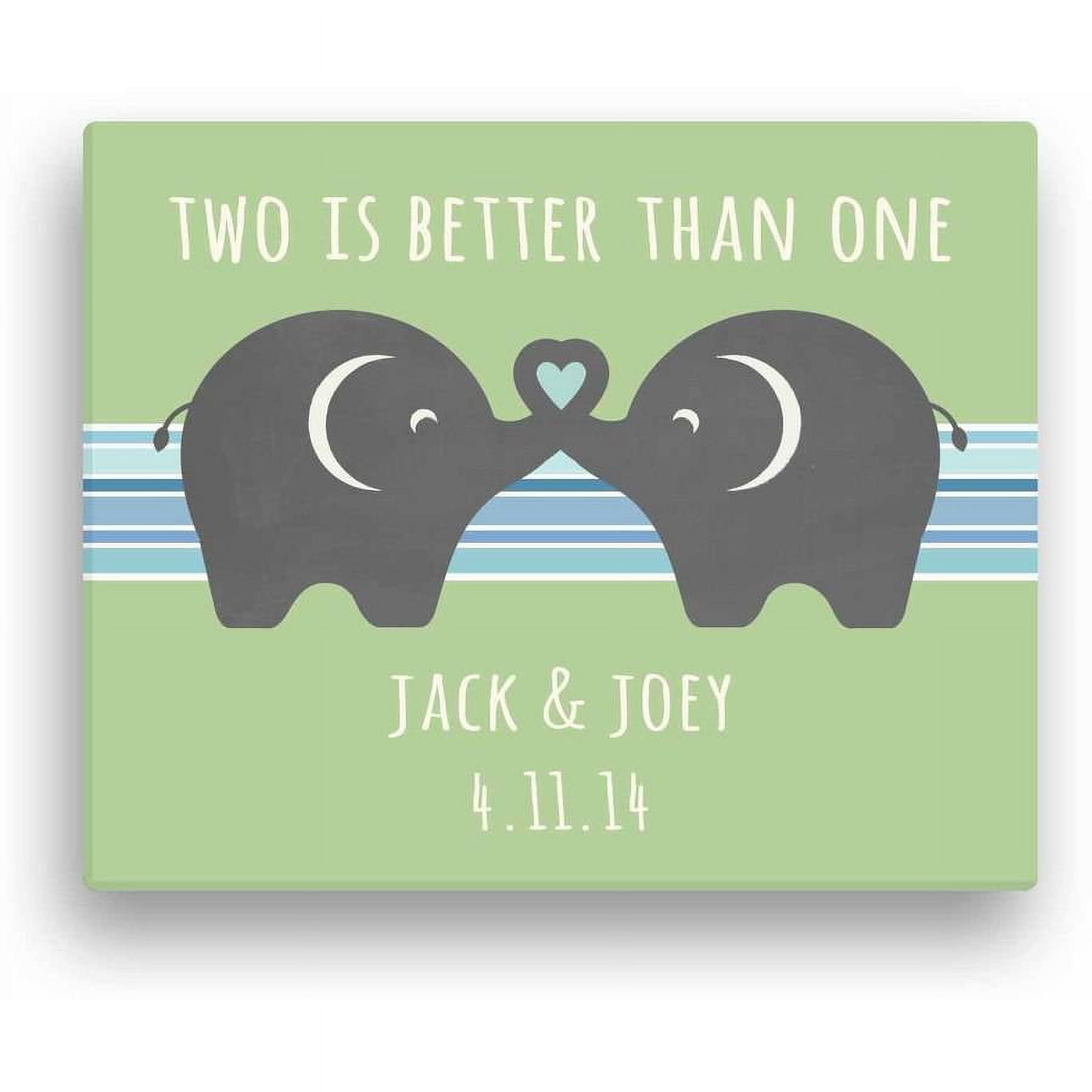 Personalized Twins 16" x 20" Canvas, 2 Boys