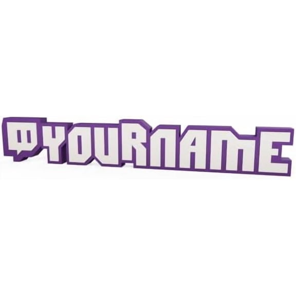 Personalized Twitch 3D Printed Inspired Name Plate, Streamer Gift - Fully Customizable$$Office