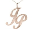 thumbnail image 1 of Personalized Two Initial Pendant Necklace Monogram in 14kt Rose Gold Plated Sterling Silver, 1 of 3