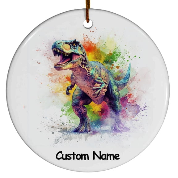 Personalized Tyrannosaurus Rex dinosaur Ornament, Custom Ornament for Animal Lover, Ideal Gift for Men, Women, Best Friend, Gift for Christmas, Birthday, Father's Day, Mother's day