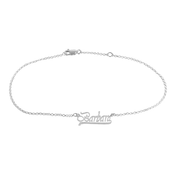 Personalized Underscore Script Anklet