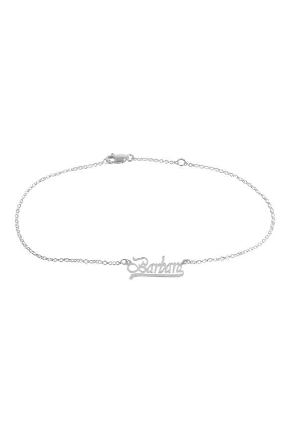 Personalized Underscore Script Anklet