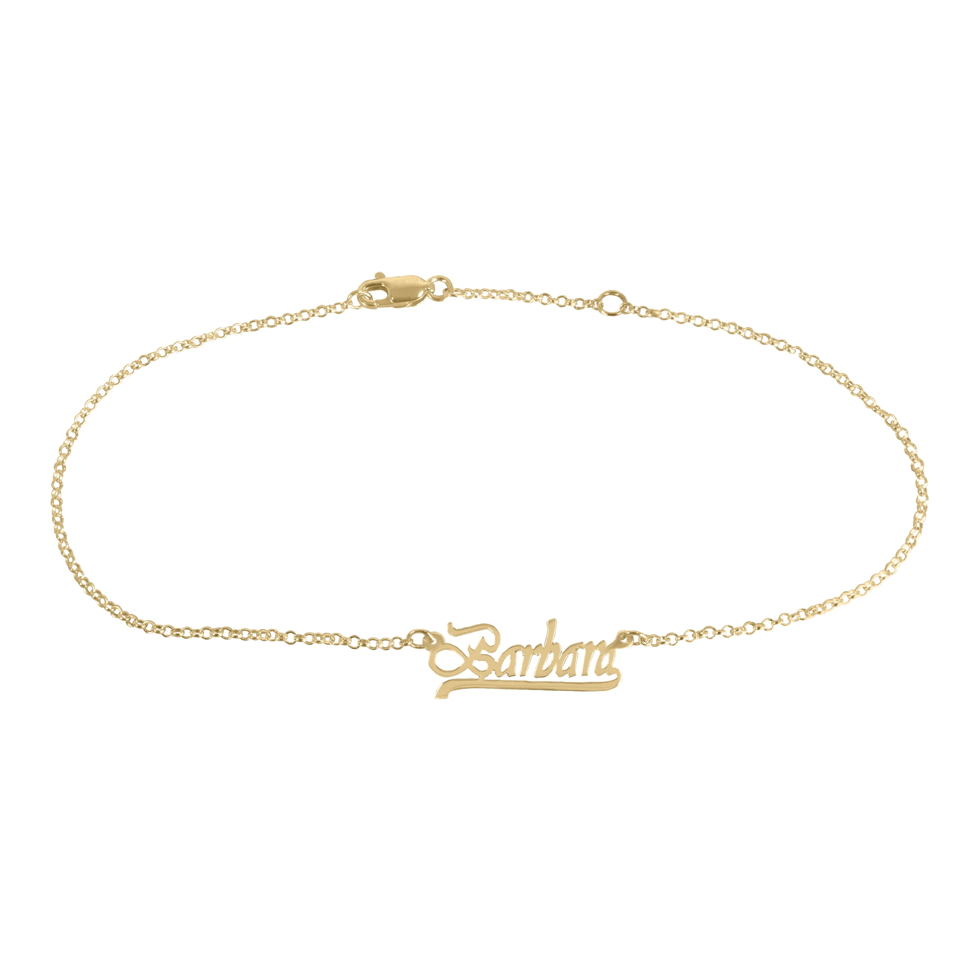 Personalized Underscore Script Anklet