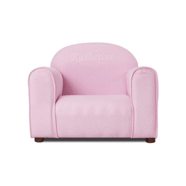 Personalized Upholstered Children's Mini Chair in Gingham