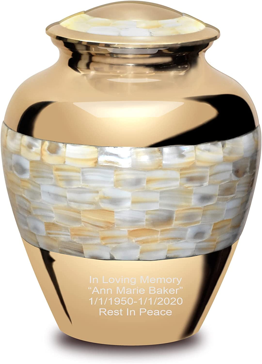 Personalized Urns for Human Ashes, Customized MOP Adult Cremation Urn