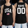 thumbnail image 1 of Personalized Usa Flag Basketball Jersey Tank Top, 4th Of July Shirt, Fourth Of July Independence Day Jersey, 1 of 2