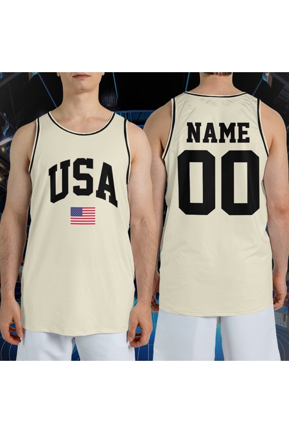 Personalized Usa Flag Basketball Jersey Tank Top, 4th Of July Shirt, Fourth Of July Independence Day Jersey