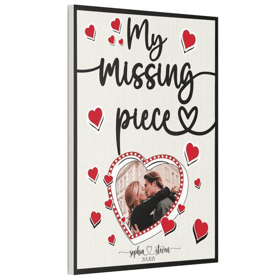 Personalized Valentines Day Canvas Custom Photo Print for Couples, Family or Pets | Framed Picture Gift for Anniversary, Birthday, Holiday | Unique Gift for Him or Her