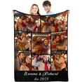 thumbnail image 1 of Personalized Valentine's Day Gifts for Boyfriend Girlfriend, Custom Photo Blankets with Names, I Love You Birthday Gifts for Wife Husband Her Him Anniversary Wedding Couple Gifts, 1 of 6