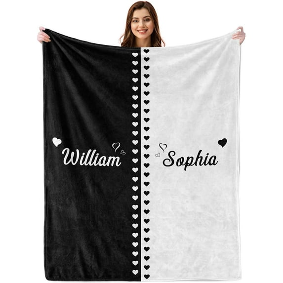 Personalized Valentines Day Blanket Gifts for Him Her, I Love You Gifts for Boyfriend, Custom Photo Blanket for Girlfriend Gifts, Birthday Gift for Couples Wife Husband Men Women Blankets