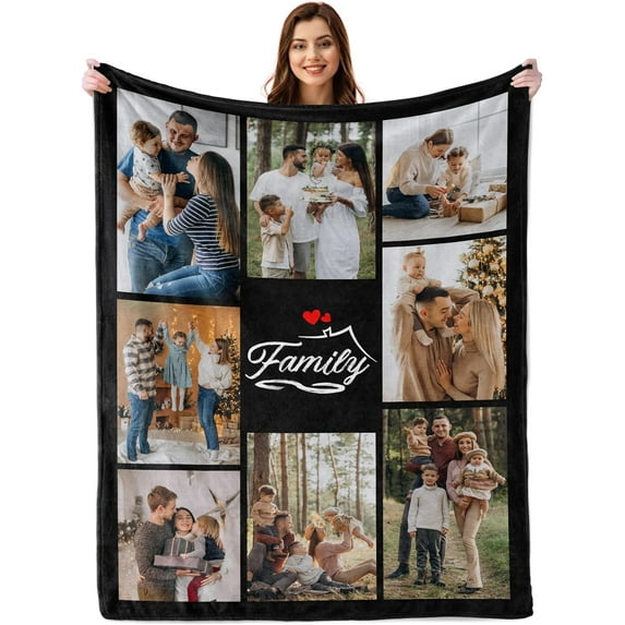 Personalized Valentines Day Blanket Gifts for Him Her, I Love You Gifts for Boyfriend, Custom Photo Blanket for Girlfriend Gifts, Birthday Gift for Couples Wife Husband Men Women Blankets