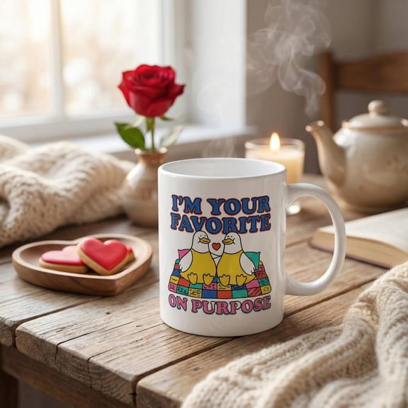 Personalized Valentines Mug, Favorite On Purpose Couple Coffee Mug Gift 11oz