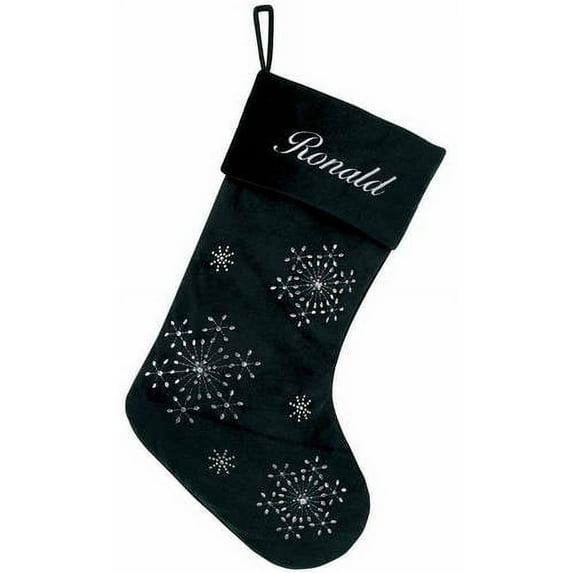 Personalized Velvet Christmas Stocking Available In Multiple Colors