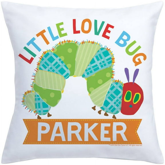 Personalized Very Hungry Caterpillar Love Bug Throw Pillow