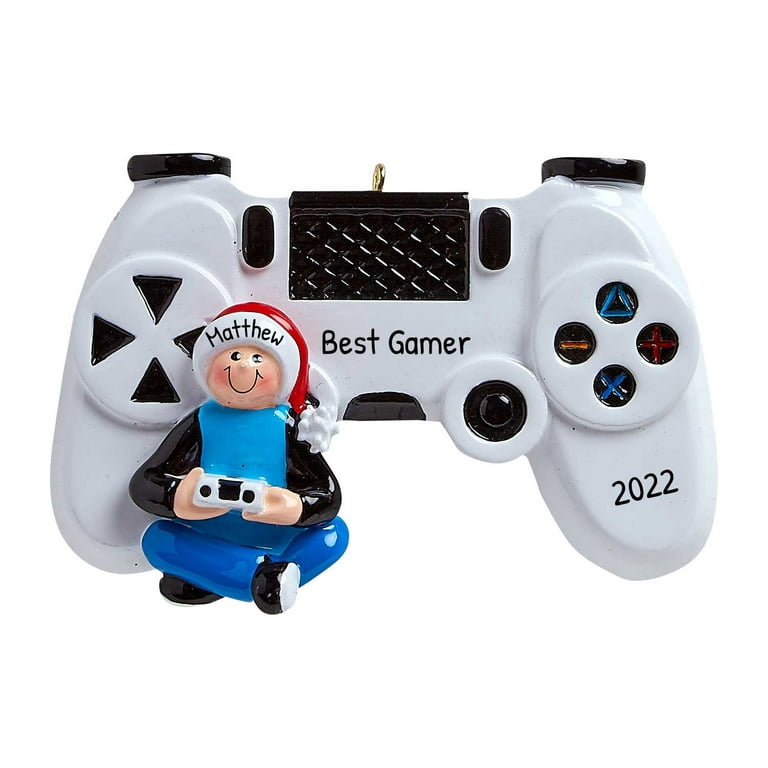 Video Gamer Christmas Ornament, Personalized Boy Girl Ornament, Game On  Christmas Tree Kids Ornament, Video Controller Ornament For Toddler