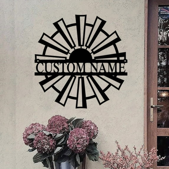 Personalized Vintage Address Plaque, Custom House Number Sign Plate, Home Apartment Mailbox, Street Name Plate Decor Metal Wall Art