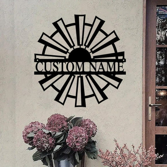 Personalized Vintage Address Plaque, Custom House Number Sign Plate, Home Apartment Mailbox, Street Name Plate Decor Metal Wall Art