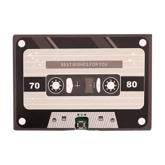 Personalized Voice Message Card with 60-Second Recording and Reusable Function for Greetings, Made of Plastic