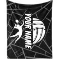 thumbnail image 1 of Personalized Volleyball Blanket Gifts with Name - 40"x50" Sports Throw Blanket for Adults, Kids - Black Soft Plush Blankets for Bed, Couch & Travel, 1 of 6