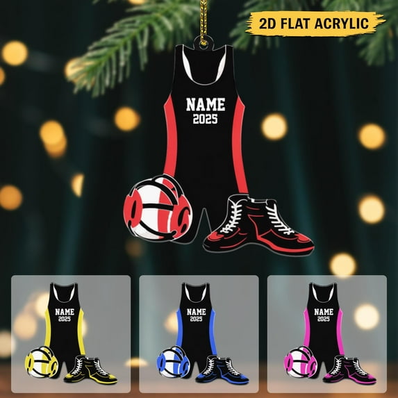 Personalized Volleyball Ornament , Custom Jersey Tree Decor with Name & Year , Christmas Gift for Players, Seniors, or Volleyball Teams