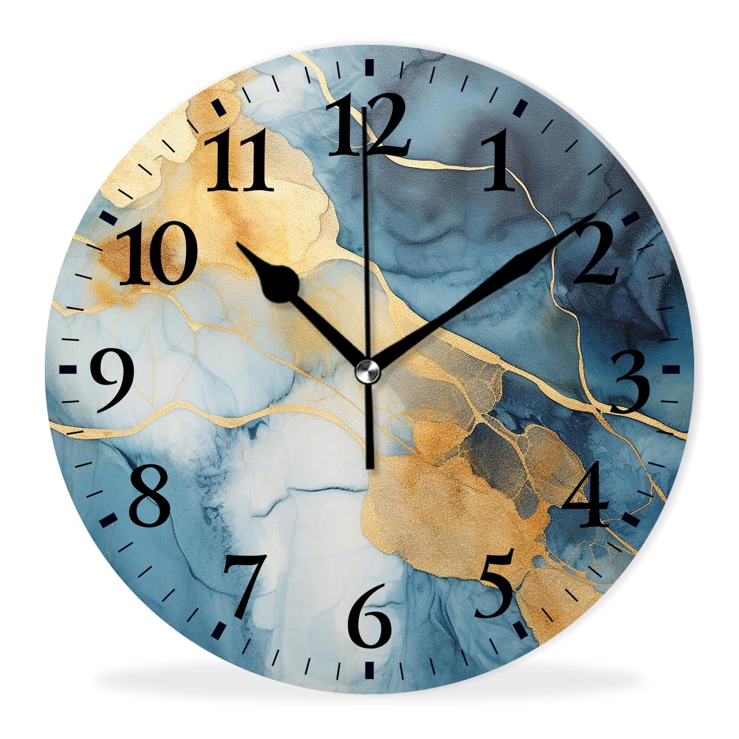 Personalized Wall Clock Non-Ticking Silent Clocks Battery Operated ...