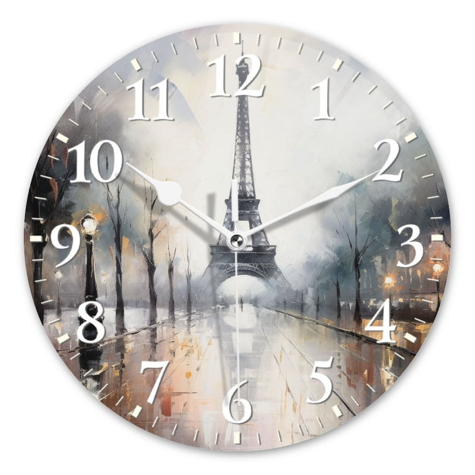 Clock Fa Personalized Wall Clock Non-Ticking Silent Clocks Battery Operated ...
